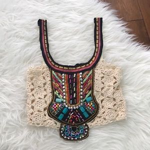 Crochet Beaded Crop Top
